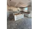 Spacious kitchen with white cabinets and a center island, ready for customization at 317 Maidstone Dr # 57, Monroe, NC 28110