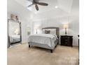 Bright and spacious bedroom featuring plush carpeting and modern furnishings at 604 Wisteria Walk Way, Fort Mill, SC 29715