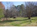 Spacious backyard with mature trees providing shade and privacy at 39058 Nc 740 Hwy, New London, NC 28127