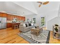 Cozy living room featuring an open layout, hardwood floors and bright, airy ambiance at 2709 Yadkin Ave, Charlotte, NC 28205