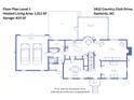 First level floor plan featuring garage, kitchen, dining room, living room, deck, and screen porch at 3412 Country Club Dr, Gastonia, NC 28056