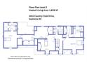 Second level floor plan featuring office, corridor, owner's suite, and two bedrooms at 3412 Country Club Dr, Gastonia, NC 28056