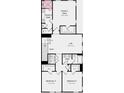 Second floor floorplan with Owner's Suite, Loft, bedrooms and laundry room for convenient living at 8642 Miles Gap Rd, Indian Land, SC 29707