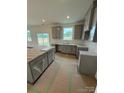 New kitchen featuring gray cabinets, stainless steel sink and fixtures and lots of countertop space at 309 Knotty Wood Dr # 78, Monroe, NC 28110