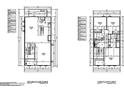 Architectural plan showcasing the layout of the second and third floor featuring the living room, kitchen, bedrooms, and balconies at 226 E Morehouse Ave # Twnh B, Mooresville, NC 28117