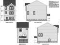 Detailed architectural drawing showcasing the front, rear, left, and right elevations of the home at 226 E Morehouse Ave # Twnh C, Mooresville, NC 28117