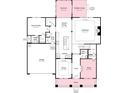 First floor floor plan showing the layout of rooms, including kitchen, dining, living, and study areas at 3057 Tramore Dr, Harrisburg, NC 28075