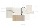 Selection of interior finishes featuring cabinetry, countertops, flooring, backsplash, and hardware at 7113 Short Stirrup Ln, Mint Hill, NC 28227