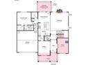 First floor blueprint showcasing the layout of the living spaces at 13408 Chopin Ridge Rd, Huntersville, NC 28078