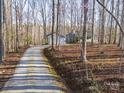 Long winding driveway leading through a wooded area to a charming home at 300 Boyd Rd, Clover, SC 29710