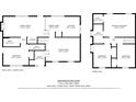 Detailed floor plan showcasing the layout of the main level, upper level, and room dimensions at 2508 Wood Star Ct, Matthews, NC 28105