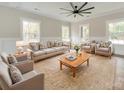 Spacious living room bathed in natural light, complemented by neutral tones and elegant decor at 4731 Whispering Oaks Dr, Charlotte, NC 28213