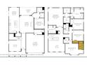 Detailed floor plan showcasing the layout of this two-story home with 4 bedrooms, 3 baths, kitchen, and dining room at 2022 Puddle Pond Rd, Indian Trail, NC 28079