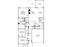Detailed floor plan showcasing the layout of the main level, including bedrooms, bathrooms, and living spaces at 2041 Mantle Ridge Dr, Indian Trail, NC 28079