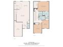 Detailed floor plan showcasing layout of rooms, including kitchen, bedrooms, and living spaces at 2240 Kensington Station Pkwy, Charlotte, NC 28210