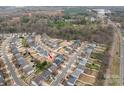 Aerial view of a residential neighborhood showcasing the home's location within the community at 125 Colville Rd, Mooresville, NC 28117