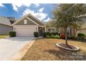 Well-maintained home featuring lush lawn, two-car garage, stone accents, and a beautifully landscaped yard at 2035 Palace Way, Indian Land, SC 29707