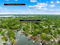 Expansive aerial view highlighting the property's proximity to Downtown Davidson on Lake Norman at 21220 Rio Oro Dr, Cornelius, NC 28031