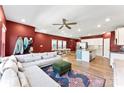 Inviting living space with a comfortable sofa, stylish rug, and open access to the kitchen at 423 Wescott St # 73, Indian Trail, NC 28079