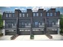 Modern townhome featuring rear garages and upper level balconies at 2512 Park Rose Ln # 16, Charlotte, NC 28204