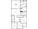 Second floor plan featuring the bedrooms, bathrooms, loft and laundry room at 135 Bellina Dr # 36, York, SC 29745