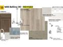 Interior selections showcasing a modern chandelier, flooring, cabinetry, and bathroom fixtures at 135 Bellina Dr # 36, York, SC 29745