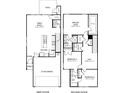 Floorplan showcasing two-story layout with bedrooms upstairs, kitchen, and dining downstairs at 1730 Braemar Village Dr, Monroe, NC 28110