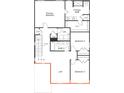 Upstairs layout showing three bedrooms, loft, and two bathrooms with laundry area at 154 Bellina Dr # 59, York, SC 29745