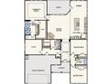 Detailed floor plan showcasing the layout of a home with bedrooms, kitchen, and garage at 1280 Coppergate Dr, Salisbury, NC 28147