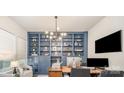 Home office with built-in shelving and cabinets, offering plenty of storage and display space at 2332 Paddlers Cove Dr, Lake Wylie, SC 29710