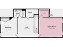 Second story floor plan featuring a loft, game room, an additional bedroom and bathroom at 1110 Sugar Creek Rd, Indian Land, SC 29707