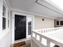 Front door of the unit with a black door, white trim, and unit number three at 2719 Selwyn Ave # 3, Charlotte, NC 28209