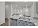 Open concept kitchen featuring granite countertops, stainless steel appliances, and abundant natural light at 5103 Shasta St # 5103, Gastonia, NC 28052