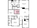 Second floor plan with owner's suite, three bedrooms, two bathrooms, laundry, and loft at 1471 Hubert Graham Way, Tega Cay, SC 29708