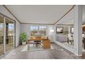 Bright home office with a sliding glass door to the outside and views of the backyard at 5110 Old Still Ln, Bessemer City, NC 28016