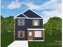 Rendering of a lovely two story home with a covered front porch and shutters at 2628 S Main St, Kannapolis, NC 28027