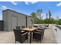 Outdoor patio with dining table and chairs for relaxing at 215 Keswick Ave, Charlotte, NC 28206