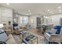 Bright and airy living room with hardwood floors, stylish furniture, and modern lighting at 1354 Galloway Rd, Charlotte, NC 28262