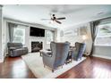Cozy living room with a fireplace, large TV, and comfortable seating at 2808 Park Ridge Blvd, Rock Hill, SC 29732