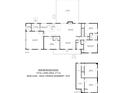 Detailed floor plan showcasing layout of main and basement levels with room dimensions at 6599 Mcintosh Rd, Stanley, NC 28164
