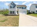 Charming two-story home with light gray siding and a well-manicured front lawn at 101 Glencroft Dr, Wingate, NC 28174