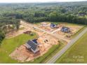 Expansive aerial view of a new construction community showcasing multiple homesites surrounded by lush greenery at 1504 Baileys Run, Gastonia, NC 28056