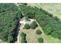 Picturesque aerial view of a secluded home surrounded by lush green forest, creating a private oasis at 3014 Haigler Rd, Monroe, NC 28110