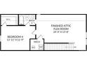 Floorplan showcasing the layout of a single Gathering home with an attic flex room and an additional bedroom at 920 Exeter Dr, Sherrills Ford, NC 28673