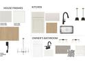 Selection of interior finishes, including paint colors, hardware, lighting, and countertops, allowing customization at 1003 Idyllic Ln, Waxhaw, NC 28173