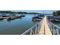 Beautiful waterfront docks with multiple boat slips and stunning lake views at 14522 Waterside Dr, Charlotte, NC 28278