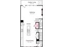 Floorplan showing kitchen, gathering room, casual dining, half bath, outdoor living, pantry and stairs at 5047 Westmead Ln, Charlotte, NC 28262