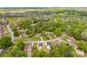 Overhead view displaying homes nestled within a vibrant community amid a sea of trees at 2043 Greenoak Dr, Shelby, NC 28152
