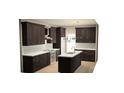 Virtual kitchen rendering showcases dark cabinetry and white countertops at 2596 Polo Ln, Maiden, NC 28650