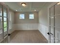 Cozy office featuring hardwood floors, wainscoting, recessed lighting, and natural light at 3214 Mcharney Dr # 34, Harrisburg, NC 28075